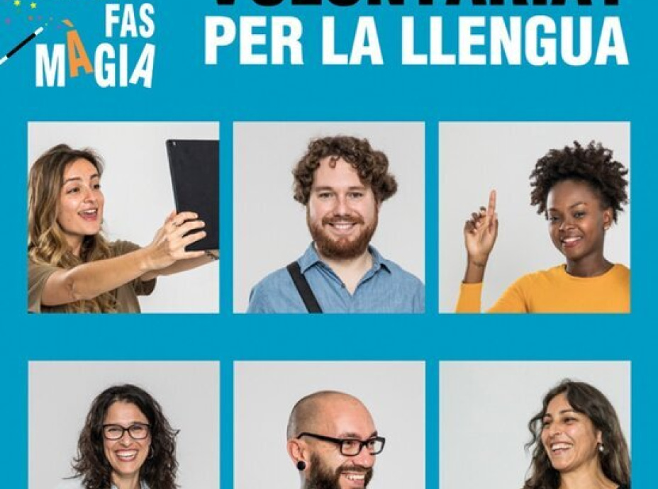 Cartell promocional del Voluntariat per la llengua